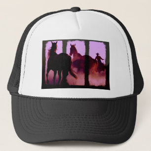 Gorra De Camionero Tríptico de caballos salvajes