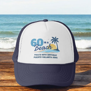 Gorra De Camionero Tripulación de cumpleaños Retro puesta de sol play