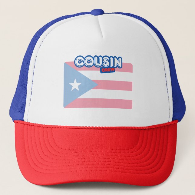 Gorra De Camionero Tripulación de primos Puerto Rico (Anverso)