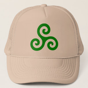 Gorra De Camionero Triskele espiral verde