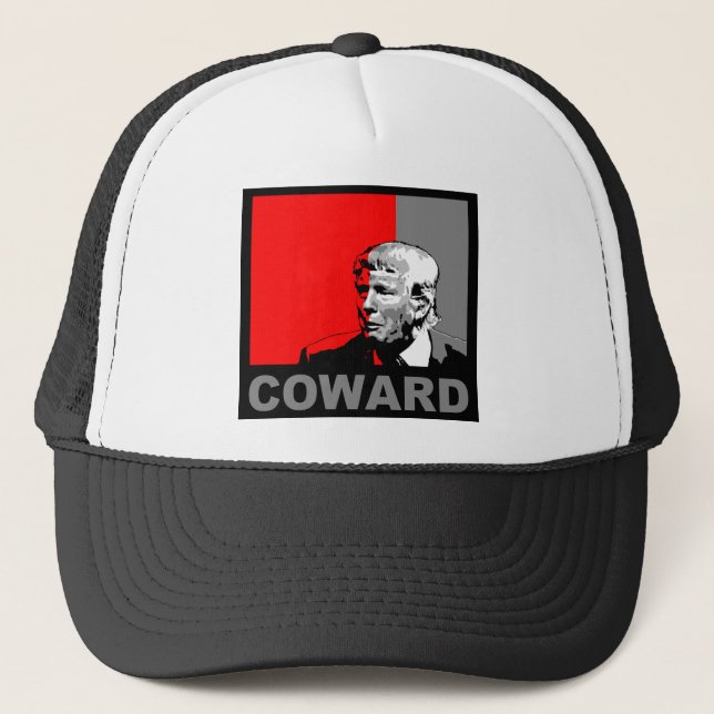 Gorra De Camionero Triunfo/Drumpf: Cobarde (Anverso)