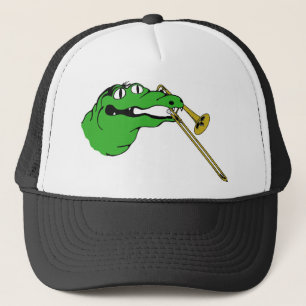 Gorra De Camionero TROMBONE del engranaje del cocodrilo ningunas pala