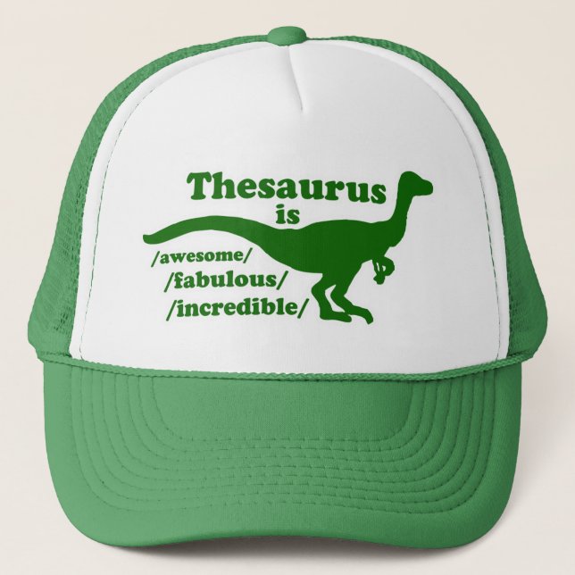Gorra De Camionero Trucador de Dinosaurio Tesauro (Anverso)