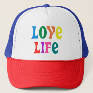 Gorra De Camionero Trucero Hat Love Life Hippie Style