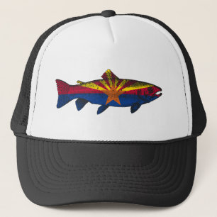 Gorra De Camionero trucha de la bandera de Fish Arizona
