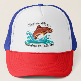 Gorra De Camionero Trucha Marrón Trofeo Saltando Del Agua