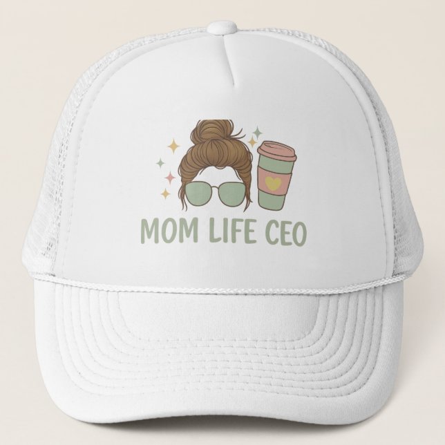 Gorra De Camionero Trucker Hat, CEO de Mom Life (Anverso)