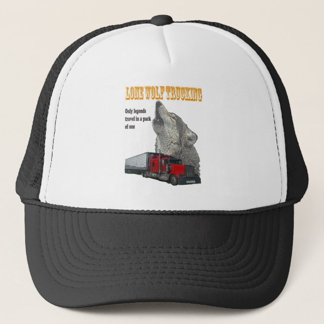 Gorra De Camionero Trueque del lobo solitario (Anverso)