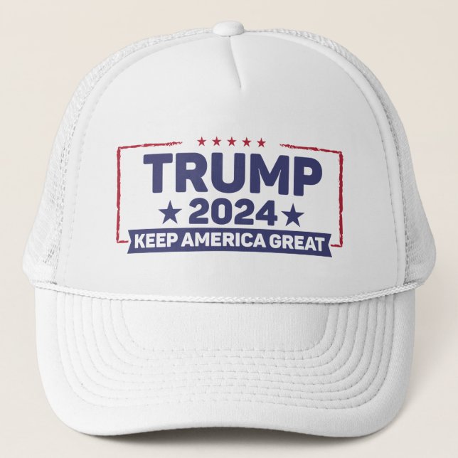 Gorra De Camionero Trump 2024 - Mantener a Estados Unidos grande (Anverso)