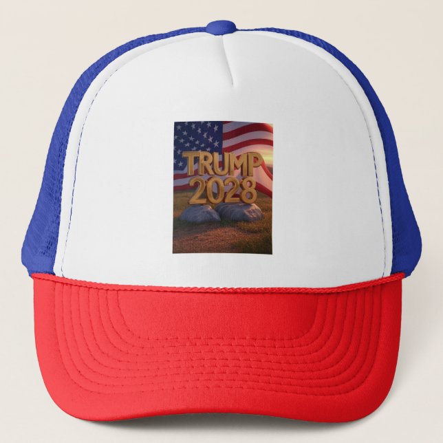 GORRA DE CAMIONERO TRUMP 2028 (Anverso)