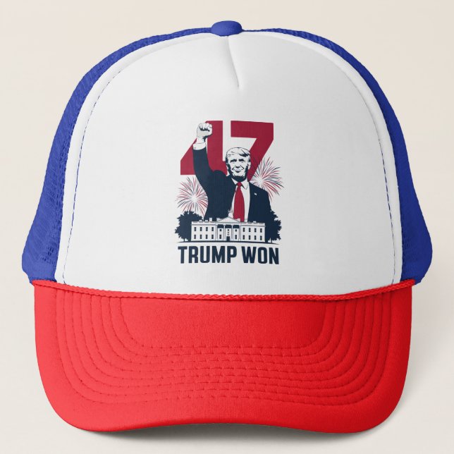 Gorra De Camionero Trump ganó de nuevo las elecciones presidenciales  (Anverso)