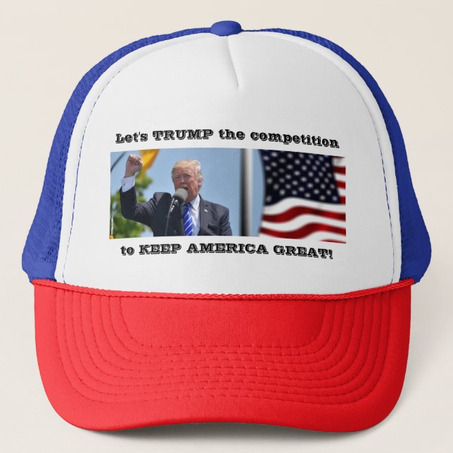 Gorra De Camionero Trump la competencia - ¡Mantengan a Estados Unidos (Anverso)
