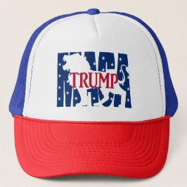 Gorra De Camionero Trump MAGA León blanco
