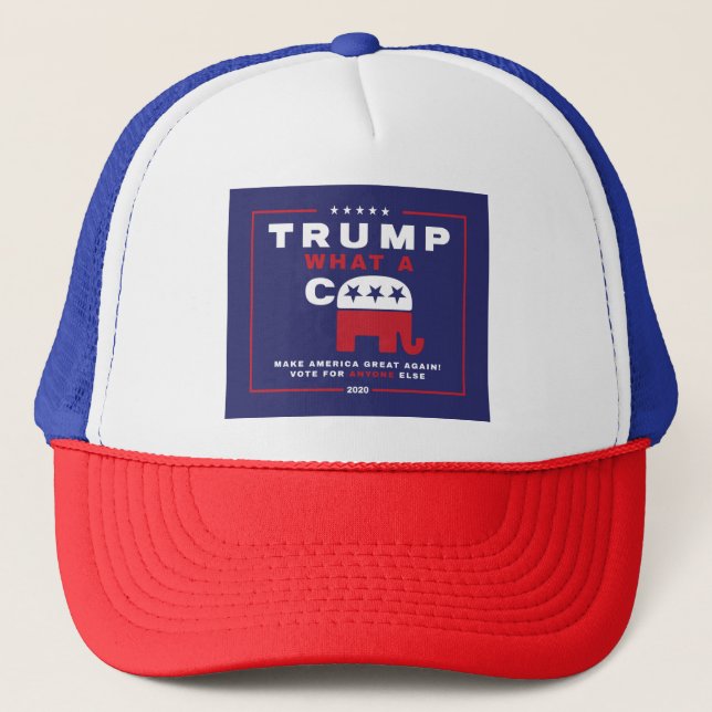 Gorra De Camionero Trump. ¡Qué poster de campaña contra Trump! (Anverso)