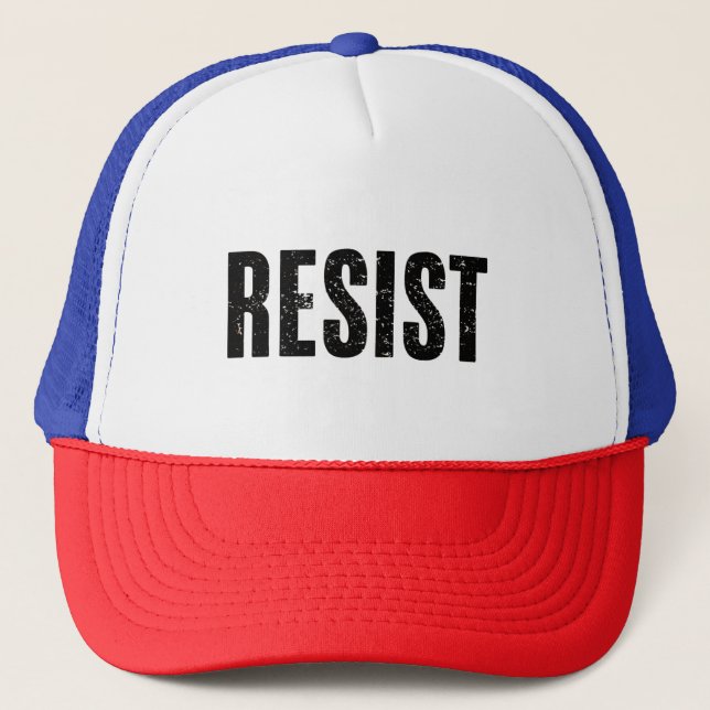 Gorra De Camionero Trump se resiste a la protesta contra la política (Anverso)