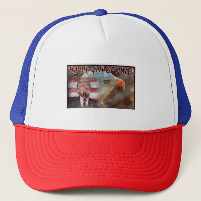 Gorra De Camionero Trump y Eagle (Anverso)