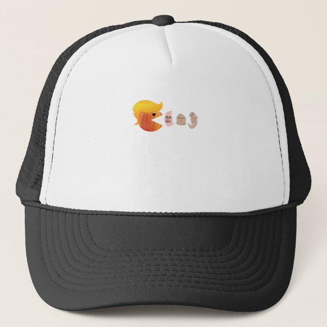 Gorra De Camionero Trumpkin comiendo el clásico demócrata - Salón sat (Anverso)