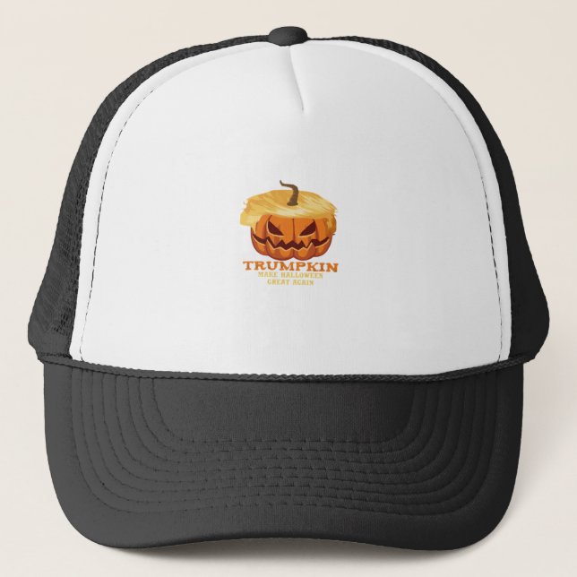 Gorra De Camionero Trumpkin Funny Calabaza Halloween - disfraz clásic (Anverso)
