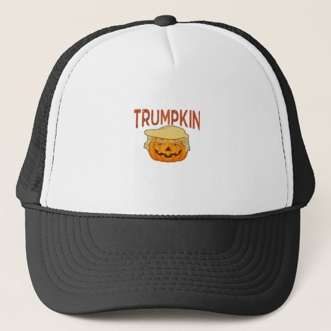 Gorra De Camionero Trumpkin Halloween Funny Classic - Sloll Mask Desi (Anverso)