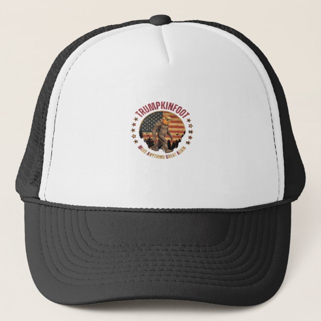 Gorra De Camionero Trumpkinfoot Bigfoot Trumpkin hace todo grande (Anverso)