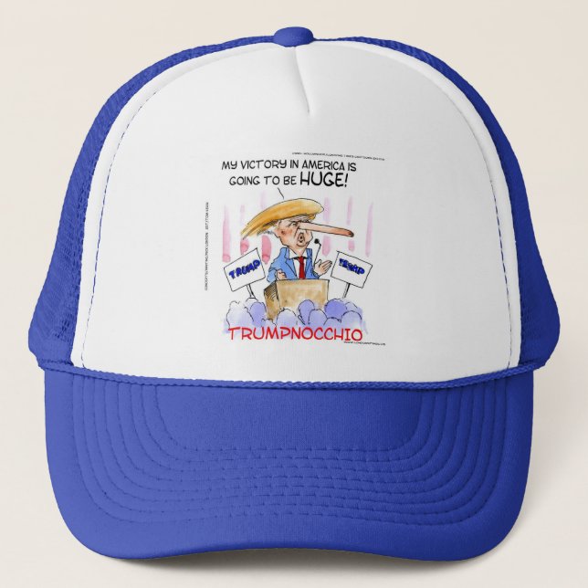 Gorra De Camionero Trumpnocchio Divertido Donald Trump Artículos (Anverso)
