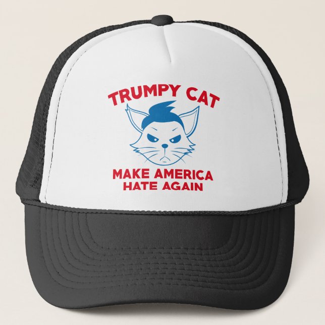 Gorra De Camionero Trumpy Cat (Anverso)