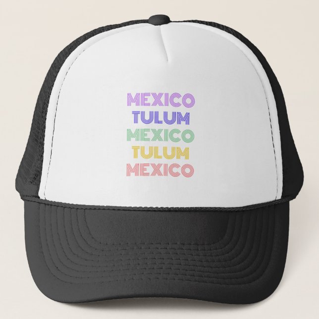 Gorra De Camionero Trypografía retro de México Tulum (Anverso)