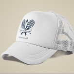 Gorra De Camionero Tu equipo de tenis en el club de campo Personaliza<br><div class="desc">Personalizar fácilmente este sombrero de camionero agregando el nombre de su club o sociedad haciendo clic en el botón "Personalizar". Puede cambiar el fondo y las fuentes haciendo clic en la "herramienta Editar con diseño". Perfecto para cualquier club, empresa o sociedad escolar. Solicite tantos o menos como sea necesario. No...</div>