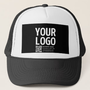 Gorra De Camionero Tu logotipo con código QR editable y texto 