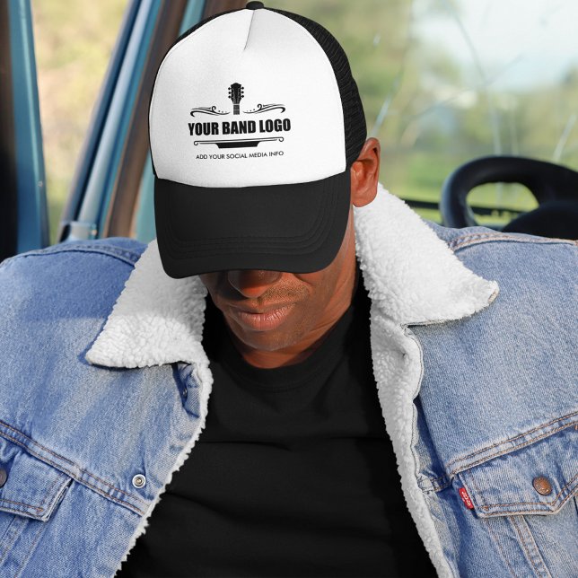 Gorra De Camionero Tu logotipo de banda (Choose from a variety of colors.)