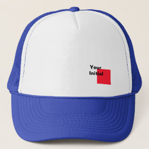 Gorra De Camionero Tu Monograma Inicial Azul Profundo