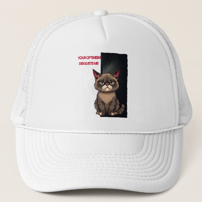 Gorra De Camionero Tu optimismo me repugna (Anverso)