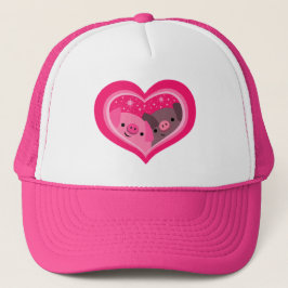 Gorra De Camionero Tú Y Yo (Cute Personalizados Cerdos)