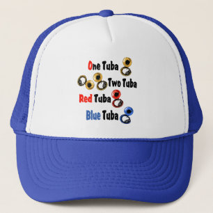 Gorra De Camionero Tuba azul tuba roja