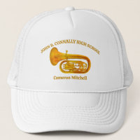 Tuba Player High School Band Gold Personalizado