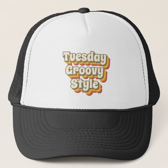 Gorra De Camionero Tuesday Groovy Style 70er Retro Design (Anverso)