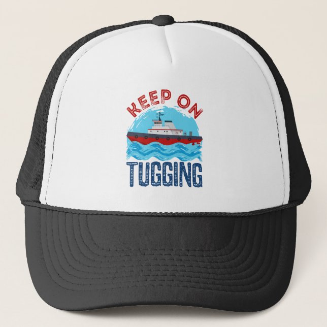 Gorra De Camionero Tugboat sigue en el tugeo (Anverso)