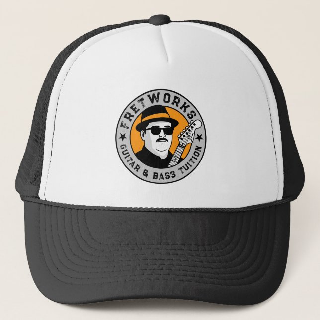 Gorra De Camionero Tuición de guitarra y bass - Trabajos Fret (Anverso)