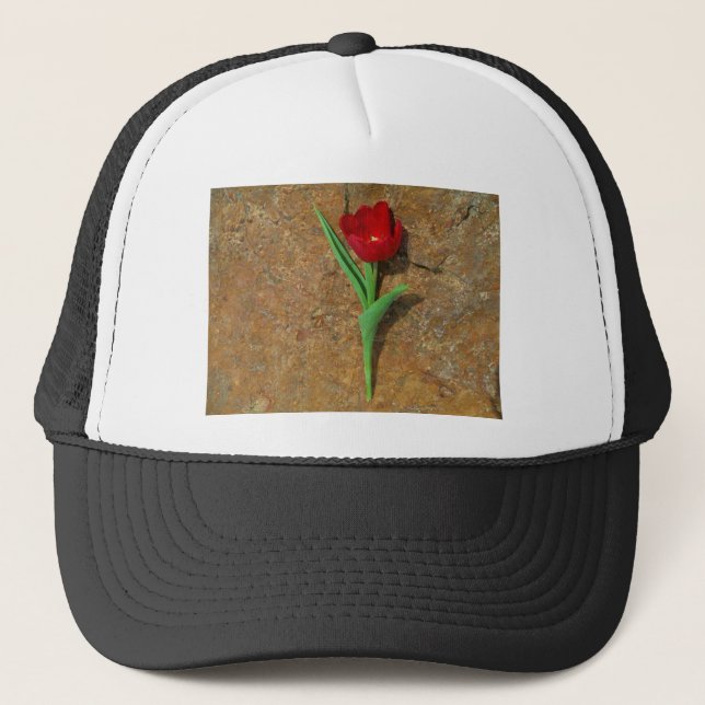 Gorra De Camionero tulipán amarillo y rojo (Anverso)
