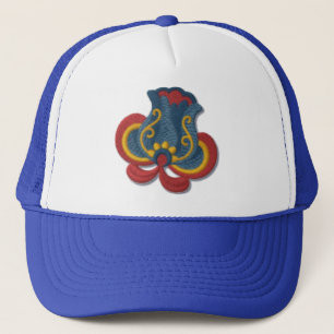 Gorra De Camionero Tulipán de Rosemaling del noruego