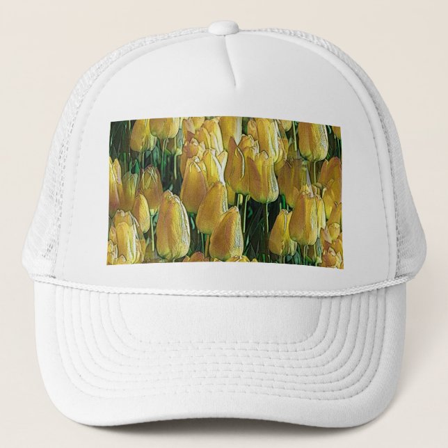 Gorra De Camionero Tulipanes amarillos brillantes (Anverso)