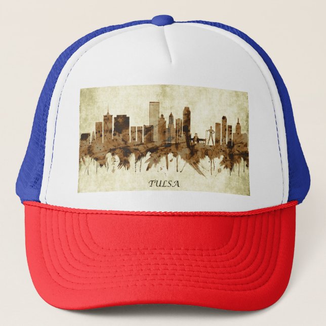 Gorra De Camionero Tulsa Oklahoma Cityscape (Anverso)