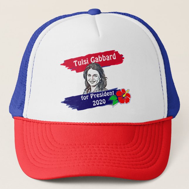 Gorra De Camionero Tulsi Gabbard para las elecciones presidenciales d (Anverso)