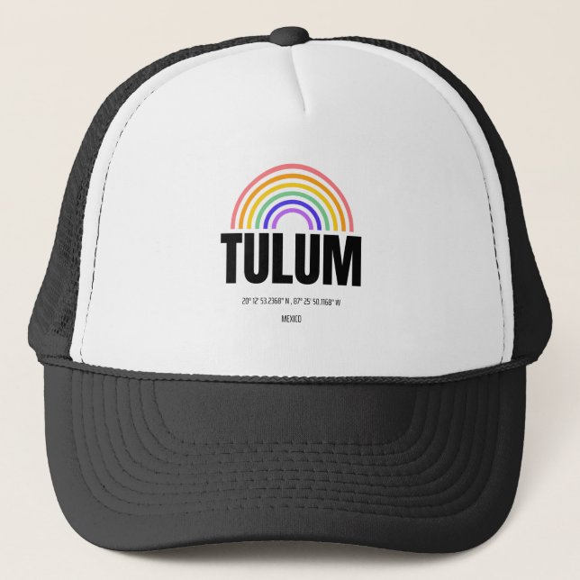 Gorra De Camionero Tulum - Mejor destino de vacaciones - México (Anverso)
