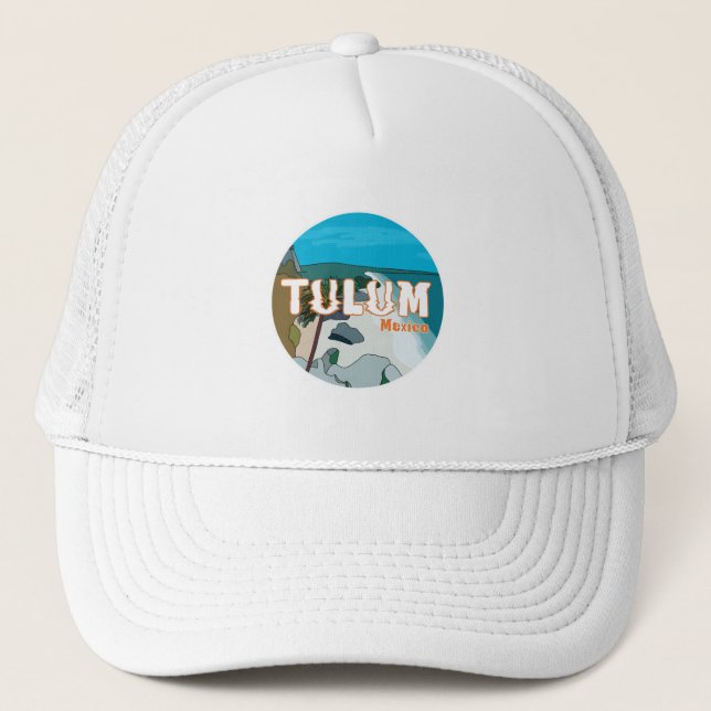 Gorra De Camionero Tulum Mexico Gran Idea de Regalo (Anverso)