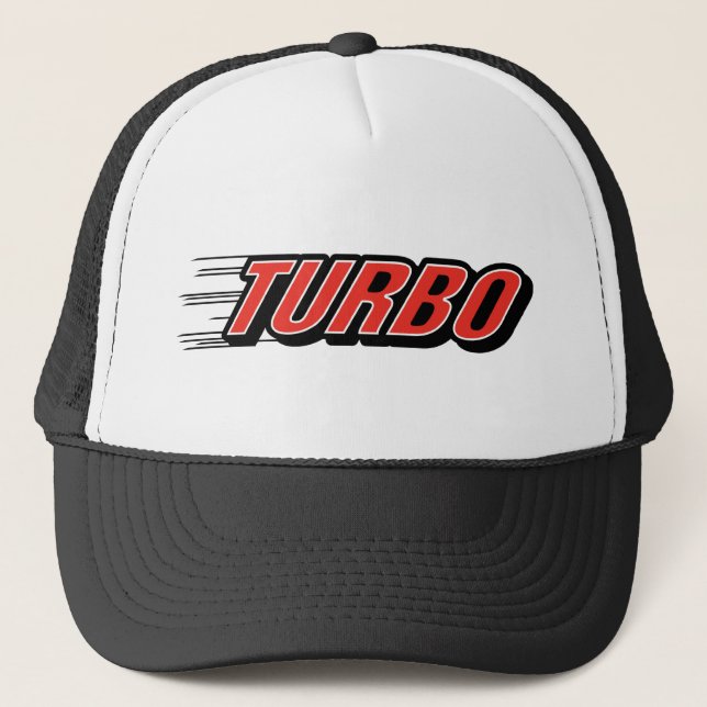 Gorra De Camionero Turbo ~ Race Car Carreras (Anverso)
