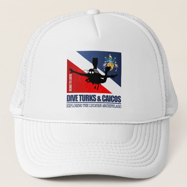 Gorra De Camionero Turcas y Caicos de buceo DF2 (Anverso)