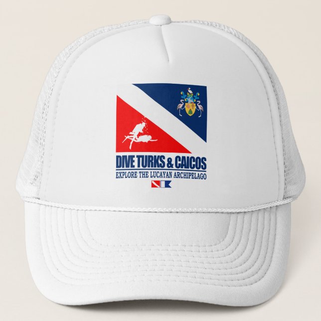 Gorra De Camionero Turcas y Caicos en buceo (Anverso)