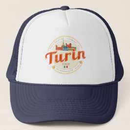 Gorra De Camionero Turín Piedmont Retro Skyline Pasta de cosecha ital