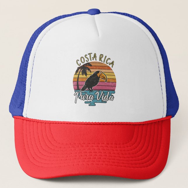 Gorra De Camionero Turismo de Costa Rica, Pura Vida (Anverso)
